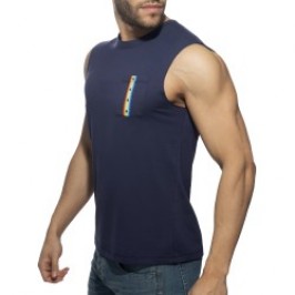 Tirantes de la marca ADDICTED - Tank top RAINBOW TAPE - azul - Ref : AD992 C09