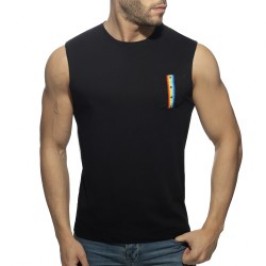 Tank top der Marke ADDICTED - Tank top RAINBOW TAPE - schwartz - Ref : AD992 C10