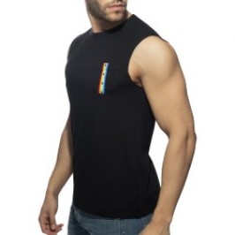 Canotta del marchio ADDICTED - Tank top RAINBOW TAPE - nero - Ref : AD992 C10