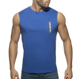 Tank top der Marke ADDICTED - Tank top RAINBOW TAPE - blau - Ref : AD992 C16