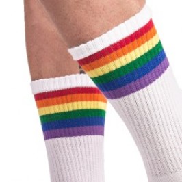 Socks of the brand BARCODE BERLIN - Socks Barcode Pride Gym - white - Ref : 91742 200