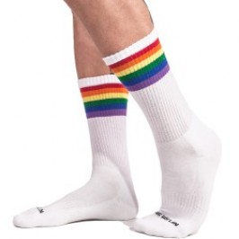 Calcetines de la marca BARCODE BERLIN - Calcetines Barcode Pride Gym - blanco - Ref : 91742 200