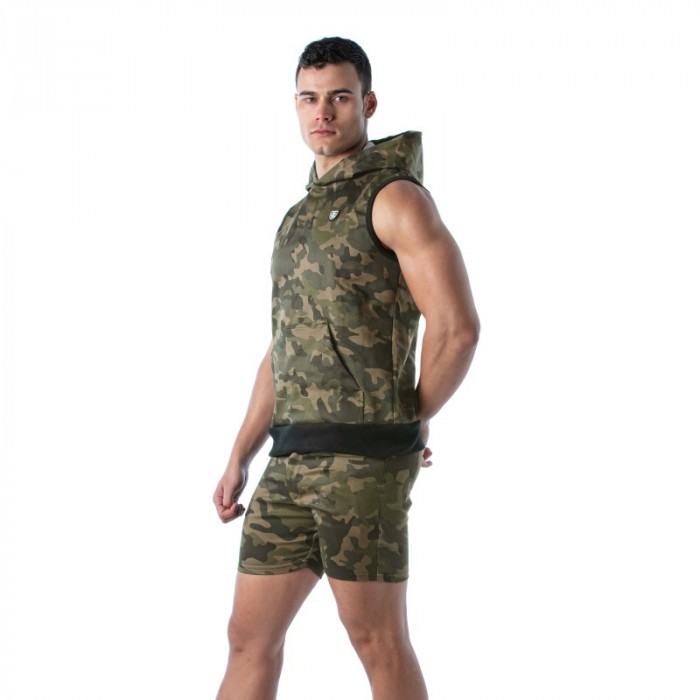 Short Sleeves of the brand TOF PARIS - Army Sleeveless Hoodie Tof Paris - Ref : TOF291K