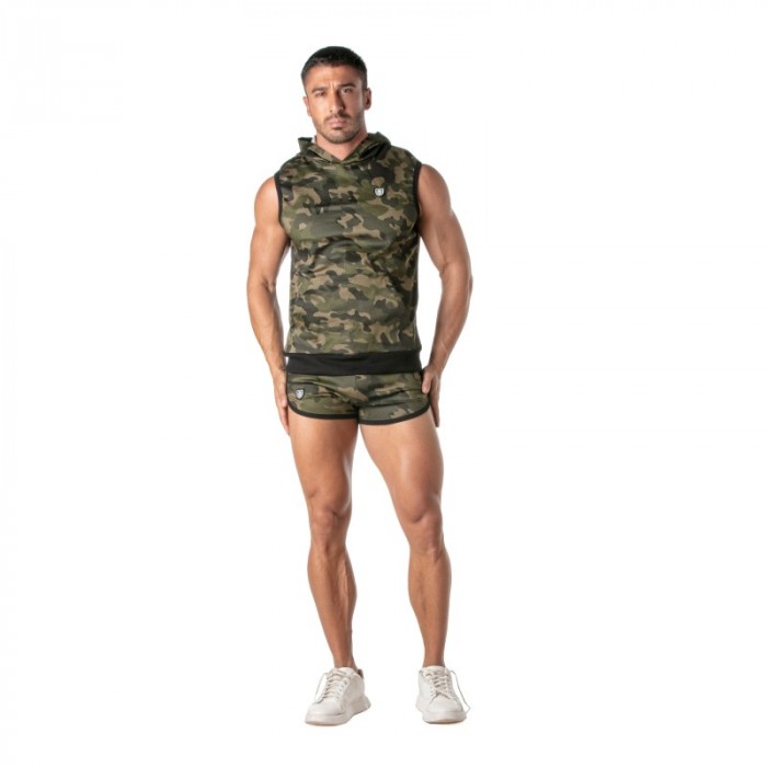 Short Sleeves of the brand TOF PARIS - Army Sleeveless Hoodie Tof Paris - Ref : TOF291K