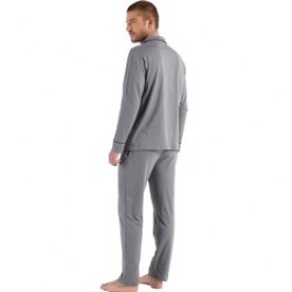 Pajamas of the brand HOM - Long Sleepwear HOM Albert - grey - Ref : 402802 00ZU
