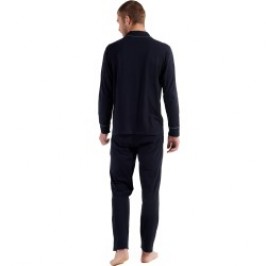 Pajamas of the brand HOM - Long Sleepwear HOM Albert - navy - Ref : 402802 00RA