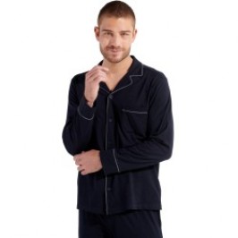 Pajamas of the brand HOM - Long Sleepwear HOM Albert - navy - Ref : 402802 00RA