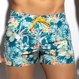 Puma SWIM MEN TRACK - Short de bain - teal/blanc 