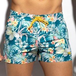 Shorts de baño hawaiano - azul
