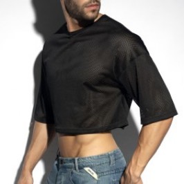 Oversized Crop Top - schwarz