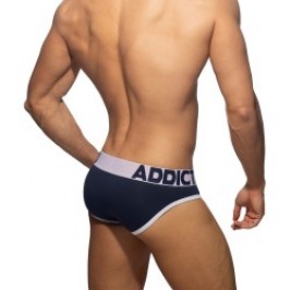 Slip, Tanga de la marque ADDICTED - Slip ouvert Fly cotton - marine - Ref : AD1202 C09