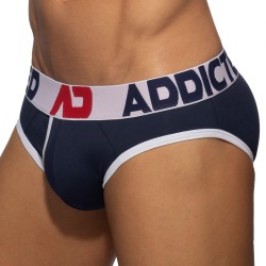 Slip, Tanga de la marque ADDICTED - Slip ouvert Fly cotton - marine - Ref : AD1202 C09