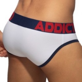 Slip, Tanga de la marque ADDICTED - Slip ouvert Fly cotton - blanc - Ref : AD1202 C01