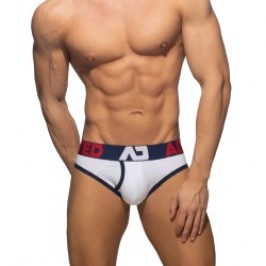 Slip, Tanga de la marque ADDICTED - Slip ouvert Fly cotton - blanc - Ref : AD1202 C01