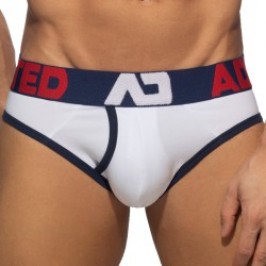 Slip, Tanga de la marque ADDICTED - Slip ouvert Fly cotton - blanc - Ref : AD1202 C01