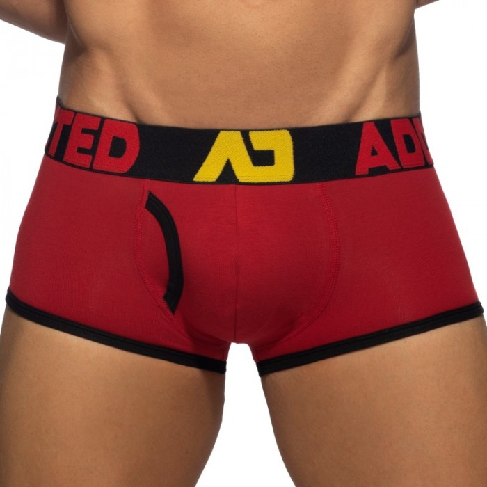 Boxer, shorty de la marque ADDICTED - Trunk ouvert Fly Cotton - noir - Ref : AD1203 C10