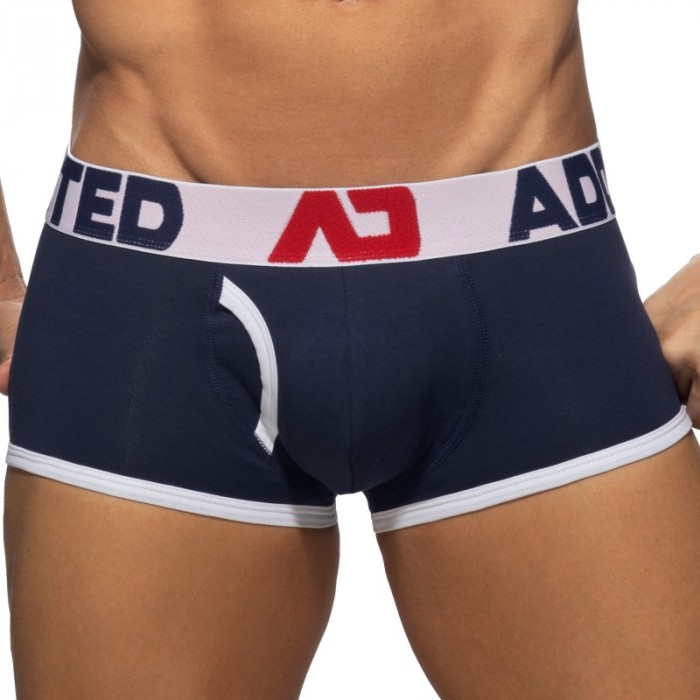 Boxer, shorty de la marque ADDICTED - Trunk ouvert Fly Cotton - blanc - Ref : AD1203 C10