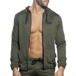 Veste à capuche loop-mesh -...