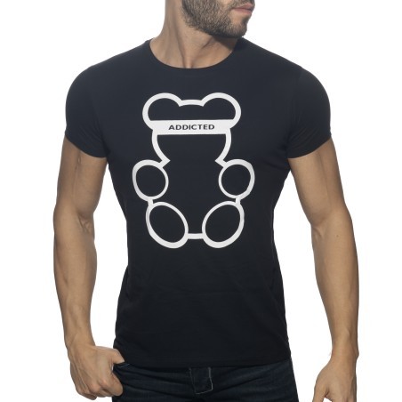 T-Shirt Bear col rond - noir