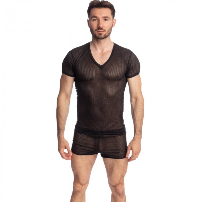 Kurze Ärmel der Marke L HOMME INVISIBLE - Black Sugar - T-shirt - Ref : MY73 SUG 001