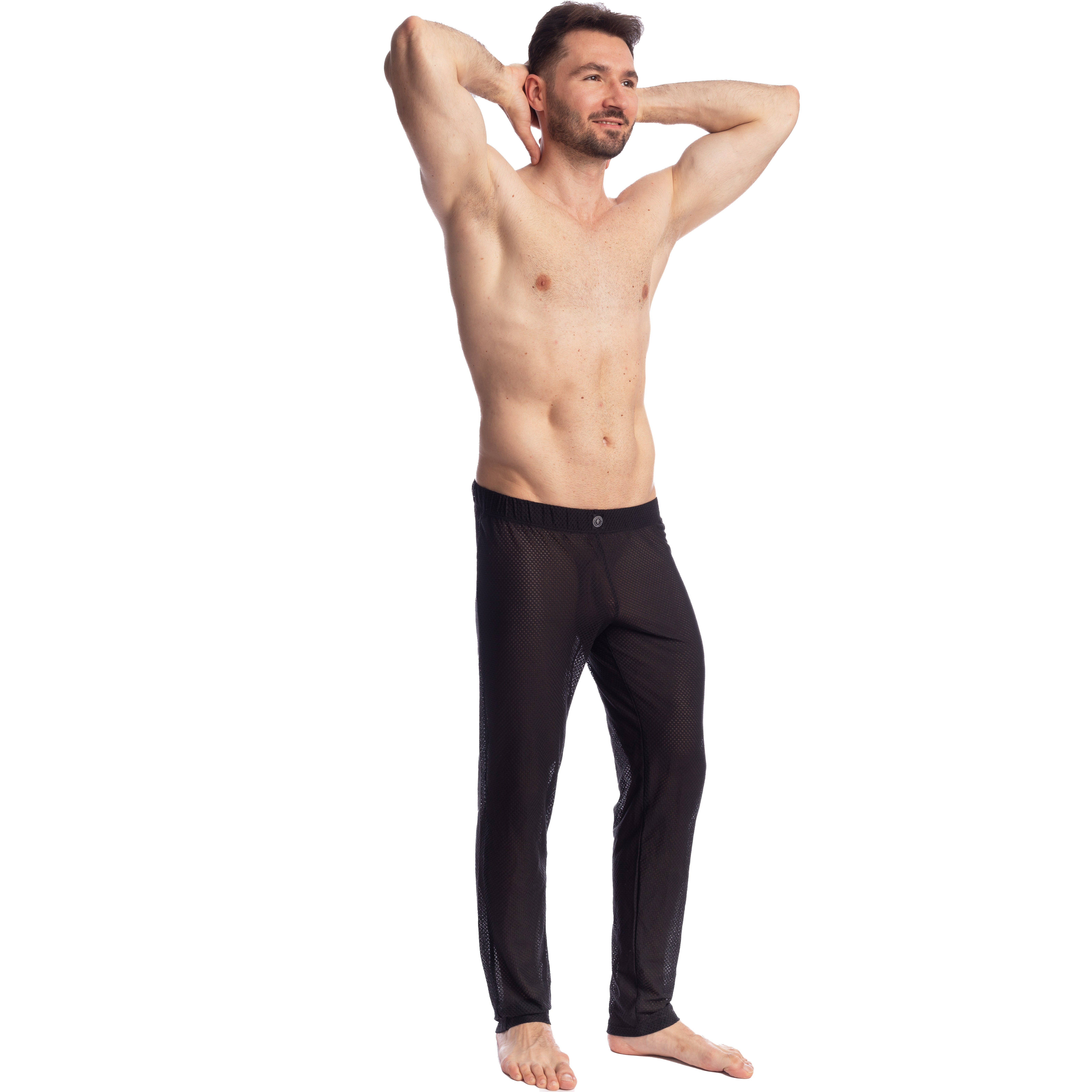 Pantalon de Sport Homme Transparent Brillant Short Legging de