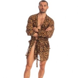 Albornoz, bata de la marca L HOMME INVISIBLE - Léopard - Qimono - Ref : HW140 LEO23