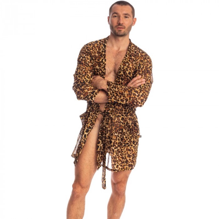 Bademantel, Robe der Marke L HOMME INVISIBLE - Léopard - Kimono - Ref : HW140 LEO23