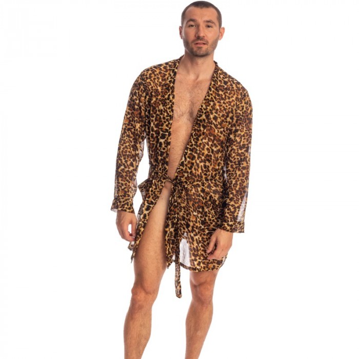 Bademantel, Robe der Marke L HOMME INVISIBLE - Léopard - Kimono - Ref : HW140 LEO23