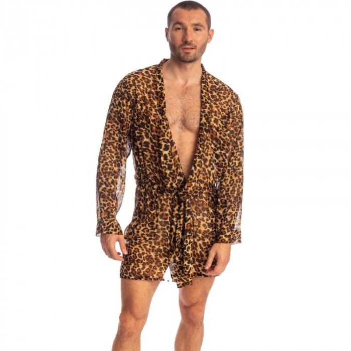 Bademantel, Robe der Marke L HOMME INVISIBLE - Léopard - Kimono - Ref : HW140 LEO23