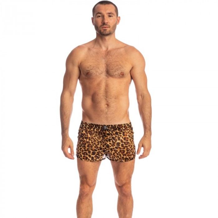 Short de la marque L HOMME INVISIBLE - Leopard - Short - Ref : SP06 LEO23