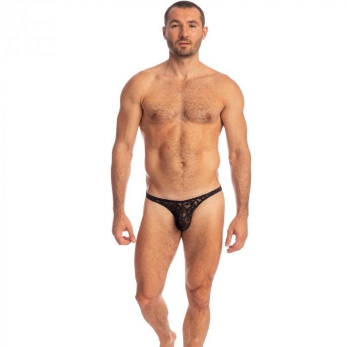 Thong of the brand L HOMME INVISIBLE - Black Lotus - Bikini Thong - Ref : UW26 LOT 001