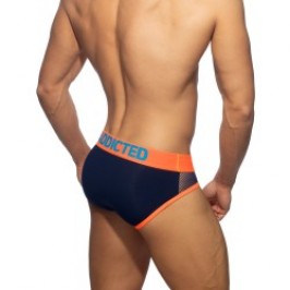 Slip, Tanga de la marque ADDICTED - Slip néon mesh - navy - Ref : AD1218 C09