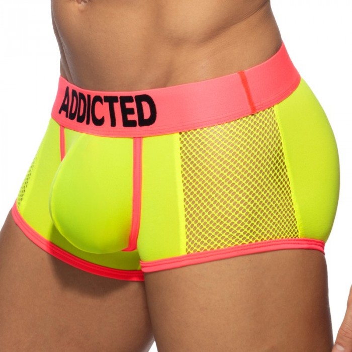 Sous-vêtements de la marque ADDICTED - Trunk néon mesh - jaune - Ref : AD1219 C31