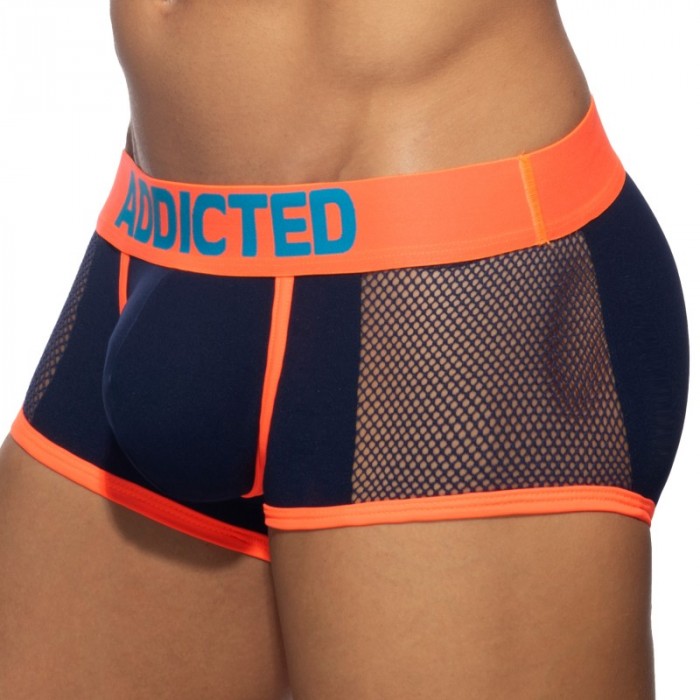 Sous-vêtements de la marque ADDICTED - Trunk néon mesh - navy - Ref : AD1219 C09