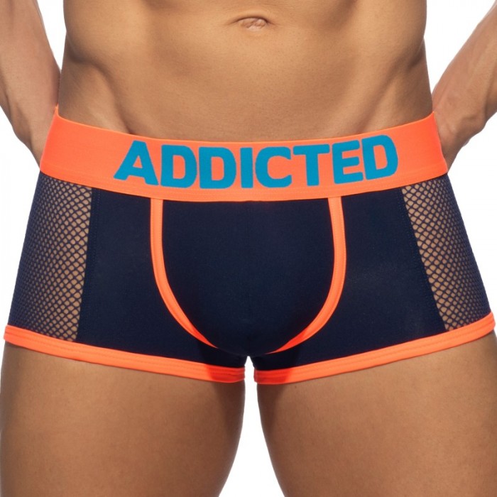 Sous-vêtements de la marque ADDICTED - Trunk néon mesh - navy - Ref : AD1219 C09