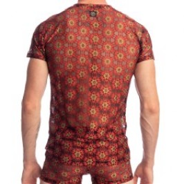 Mangas cortas de la marca L HOMME INVISIBLE - Mandala - Camiseta con cuello en V - Ref : MY73 MAN R09