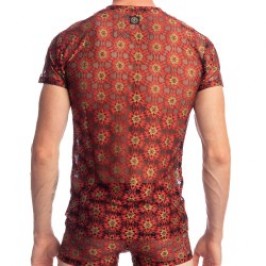 Mangas cortas de la marca L HOMME INVISIBLE - Mandala - Camiseta con cuello en V - Ref : MY73 MAN R09