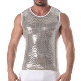 Tank top of the brand TOF PARIS - Tof Paris silver sequin tank top - Ref : TOF359A