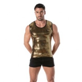 Tank top der Marke TOF PARIS - Tof Paris goldenes Pailletten-Tanktop - Ref : TOF359O