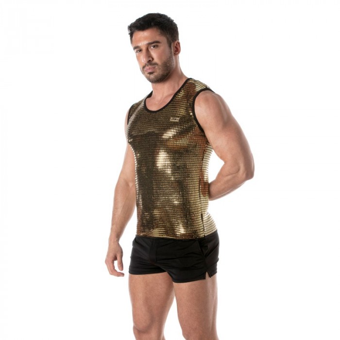 Tank top of the brand TOF PARIS - Tof Paris gold sequin tank top - Ref : TOF359O