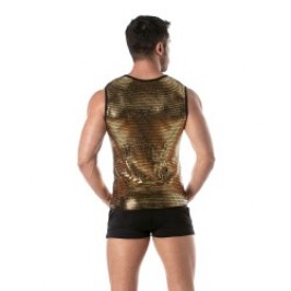 Tank top der Marke TOF PARIS - Tof Paris goldenes Pailletten-Tanktop - Ref : TOF359O