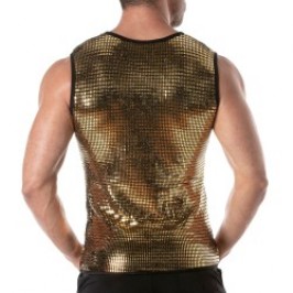 Tank top der Marke TOF PARIS - Tof Paris goldenes Pailletten-Tanktop - Ref : TOF359O