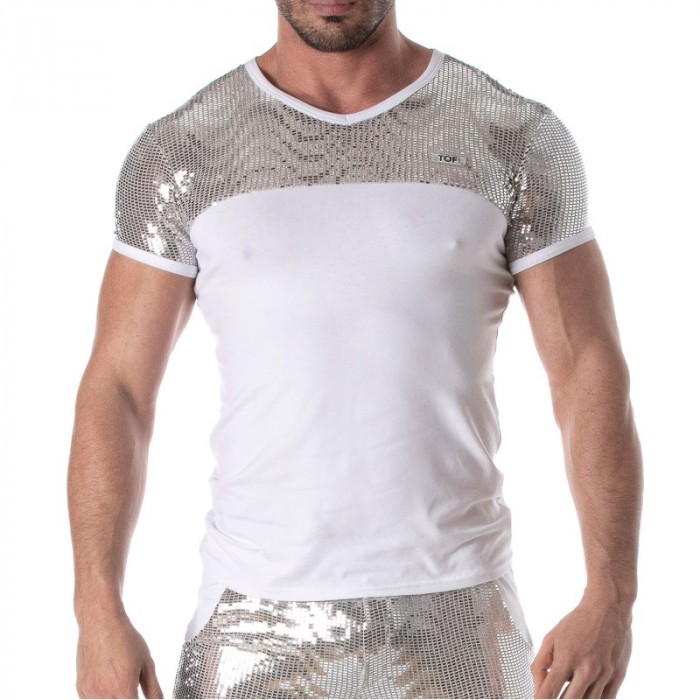 Maniche del marchio TOF PARIS - T-shirt glitter argento Tof Paris - Ref : TOF360A