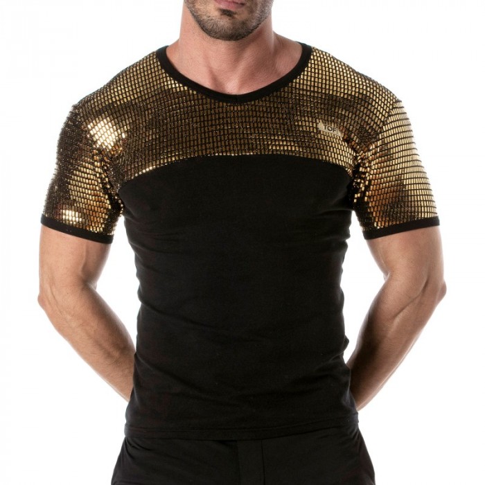 Short Sleeves of the brand TOF PARIS - Tof Paris gold sequin T-shirt - Ref : TOF360O