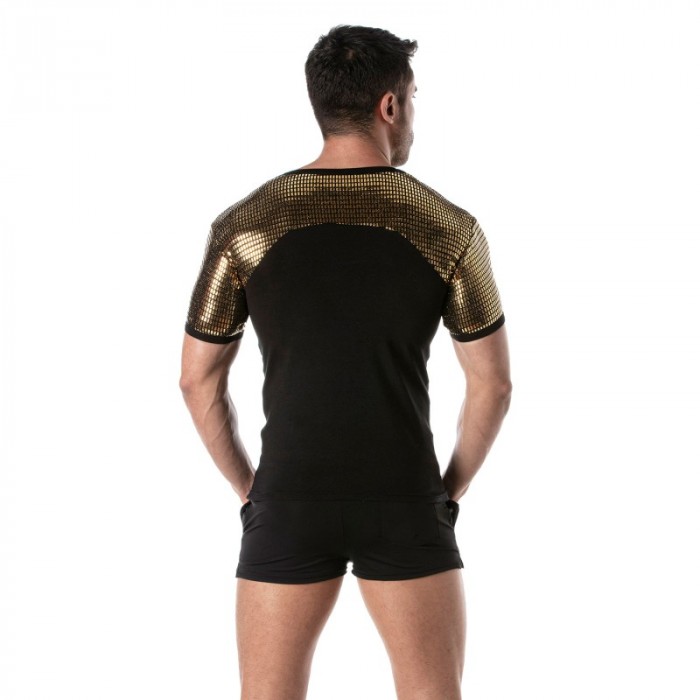 Short Sleeves of the brand TOF PARIS - Tof Paris gold sequin T-shirt - Ref : TOF360O