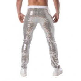 Pantalon de la marque TOF PARIS - Pantalons à paillettes argent Tof Paris - Ref : TOF361A