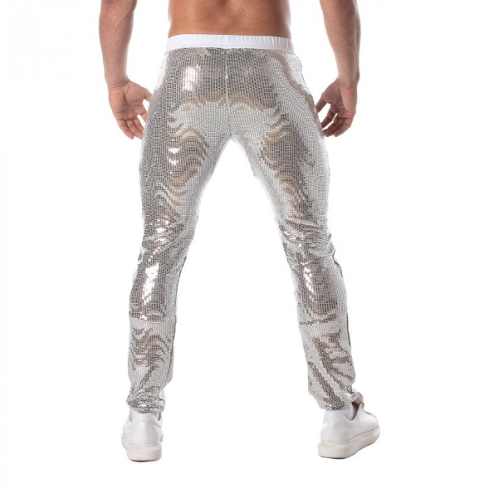Pantaloni del marchio TOF PARIS - Pantaloni di paillettes d argento Tof Paris - Ref : TOF361A
