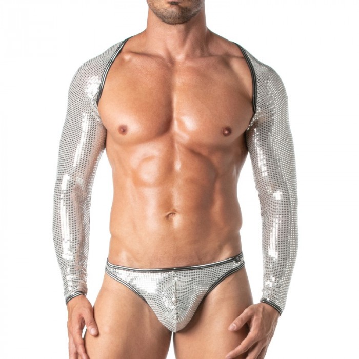 Harness of the brand TOF PARIS - Tof Paris silver sequin bolero - Ref : TOF362A