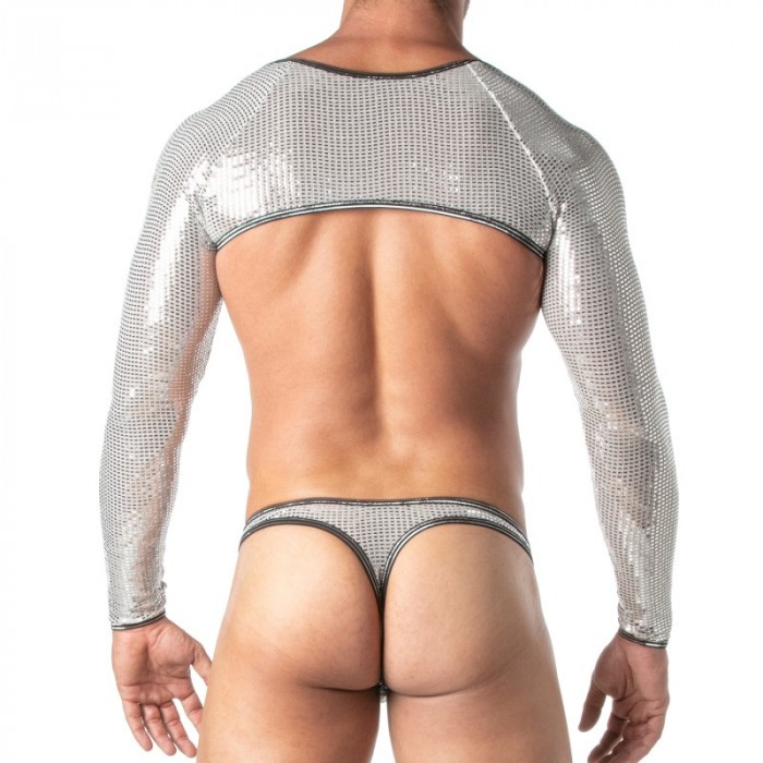 Harness of the brand TOF PARIS - Tof Paris silver sequin bolero - Ref : TOF362A