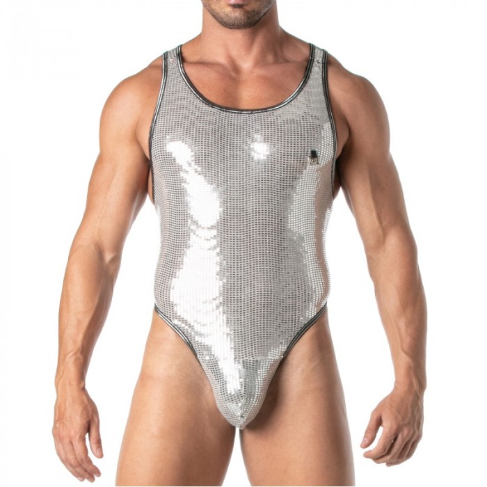 Body of the brand TOF PARIS - Silver sequined thong bodysuit Tof Paris - Ref : TOF365A